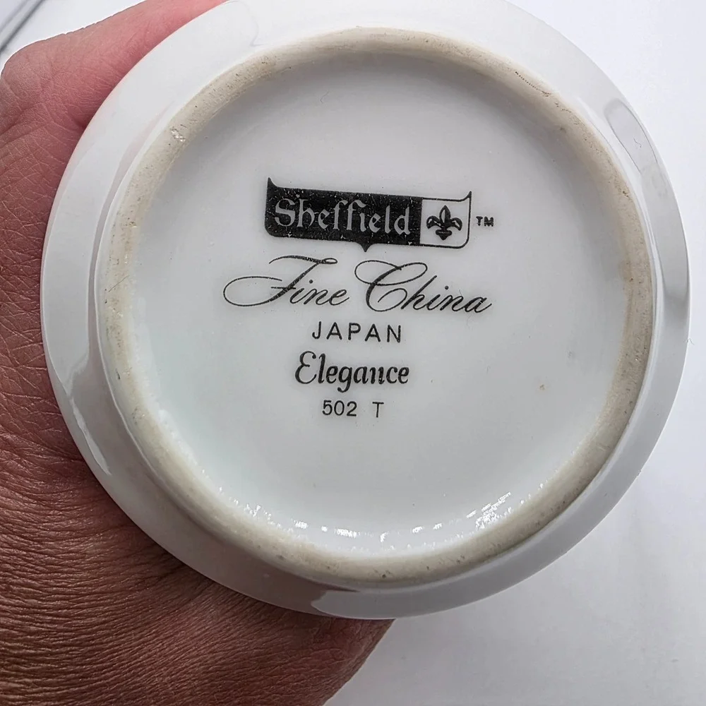 Sheffield Japan White Floral Elegance Porcelain Sugar And Creamer Bowl‎ With Lid